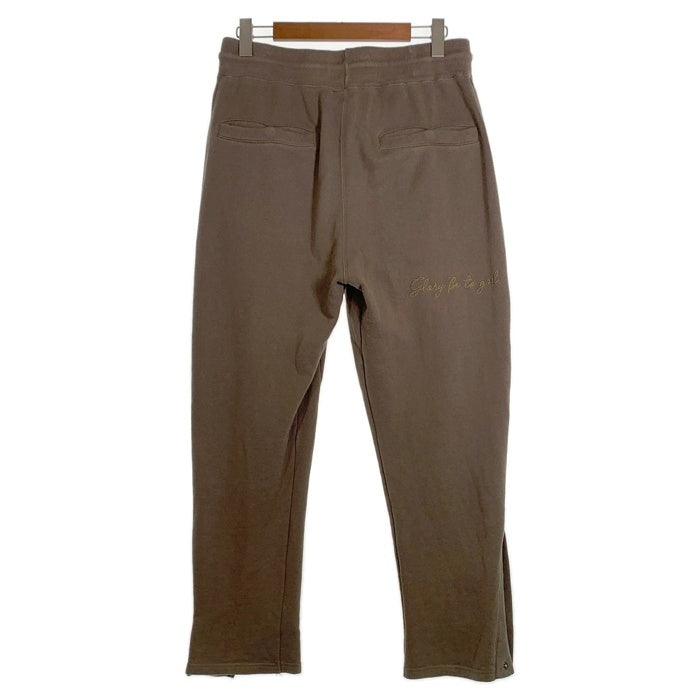 EXAMPLE エグザンプル ROUND LOGO PATCH SIDE BUTTON SWEAT PANTS ラウンドロゴ サイドボタン スウェットパンツ カーキ Size XL 福生店