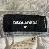 DSQUARED2 ディースクエアード ダメージ加工 ストレッチスキニー デニムパンツ グレー S74LA0816 S30260 Size 42 福生店