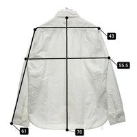 Triple Works トリプルワークス マチ付き ワークシャツ 長袖 コットン ホワイト アイアンハート Size M 瑞穂店