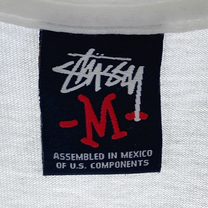STUSSY ステューシー LEAVE ME ALONE ロゴモチーフ Tシャツ ホワイト sizeM 瑞穂店