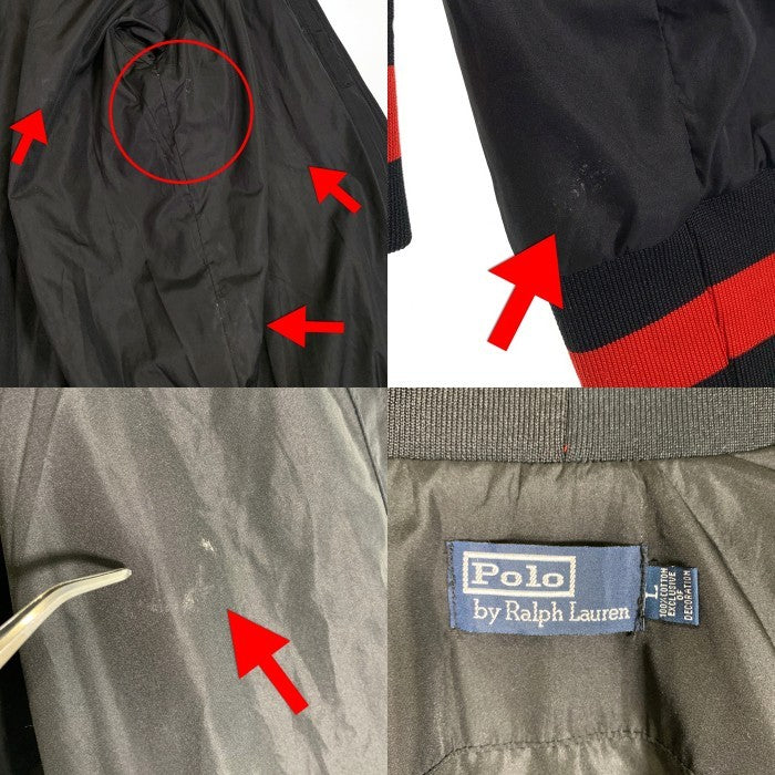 Polo by Ralph Lauren ポロバイラルフローレン ビッグポニー ジップアップ ナイロンジャケット ブラック Size L 福生店