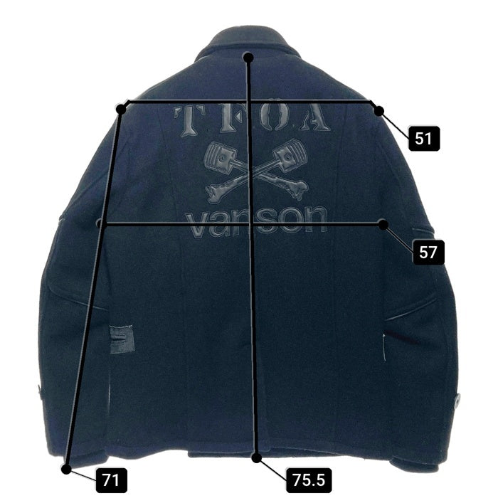 Vanson バンソン クローズ 武装戦線 TFOA ウールコート ブラック Size L 瑞穂店
