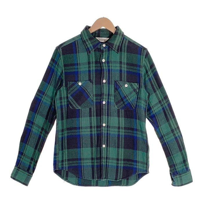 FIVE BROTHER ファイブブラザー チェック フランネルシャツ グリーン ネイビー Size M 福生店