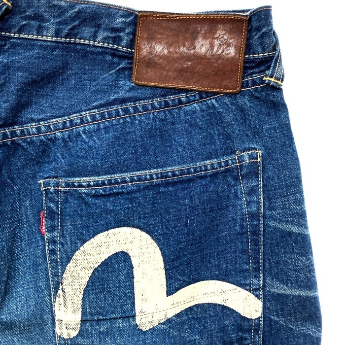 EVISU PARIS エヴィス ボタンフライ デニムパンツ ジーンズ インディゴ 白カモメペンキ Size 36 瑞穂店