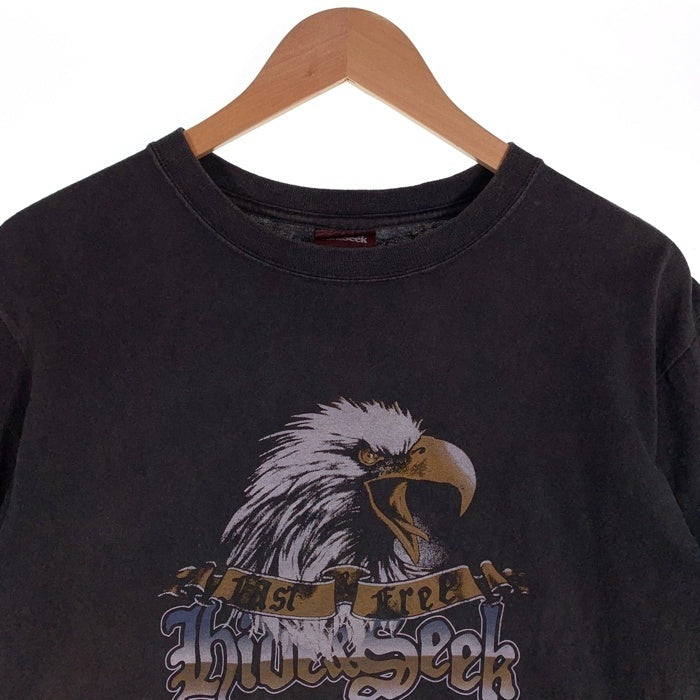 TENDERLOIN テンダーロイン Hide and Seek ハイドアンドシーク イーグルプリント 半袖 Tシャツ チャコールグレー Size M 福生店