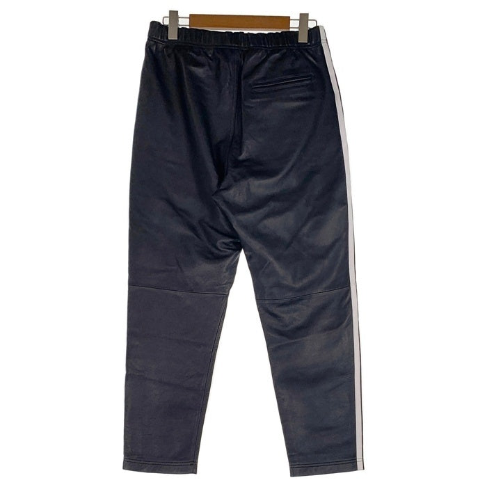 Schott ショット LEATHER TRACK PANTS シープスキン レザートラックパンツ ブラック ライン 3191066 Size L 福生店