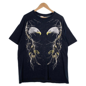 00's Thunder Eagle サンダーイーグル プリントTシャツ ブラック GILDAN Size XL 福生店