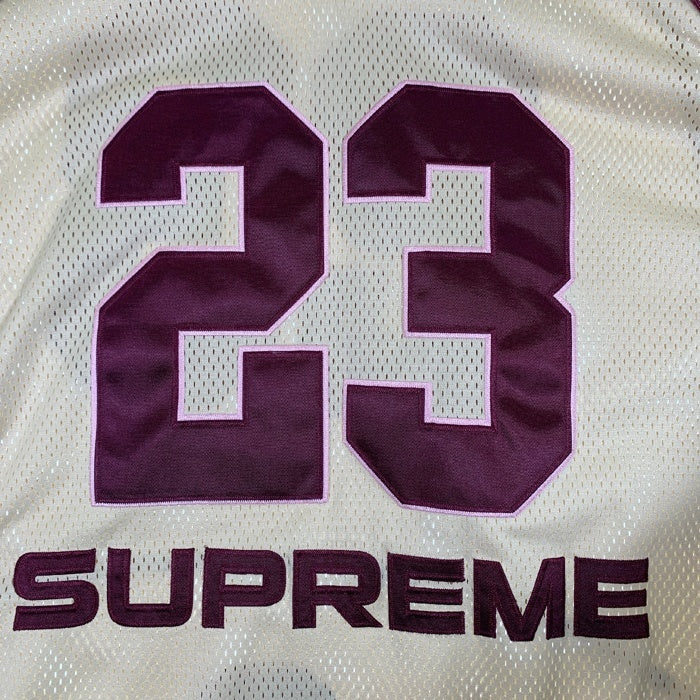 SUPREME シュプリーム 23SS Perfect Season Football Jersey パーフェクトシーズン フットボールジャージ メッシュ クリーム ピンク Size XXL 福生店