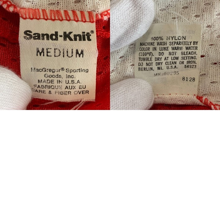 80's Sand-Knit NBA シカゴ・ブルズ マイケルジョーダン 23 メッシュ ゲームシャツ レッド Size M 福生店