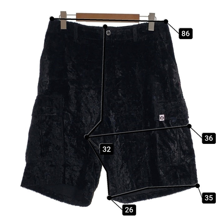 SUPREME シュプリーム 25SS GOODENOUGH グッドイナフ Crushed Rayon Cargo Short クラッシュドレーヨン カーゴショーツ ショートパンツ ブラック Size 36 福生店