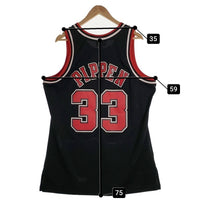 Mitchell&Ness ミッチェルアンドネス NBA シカゴ・ブルズ ピッペン 33 メッシュ ゲームシャツ ユニフォーム ブラック レッド Size L 福生店