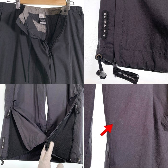 00's NIKE ナイキ ポリエステル リップストップ クロップドパンツ チャコールグレー ウエスト裾ドローコード Size 34 福生店