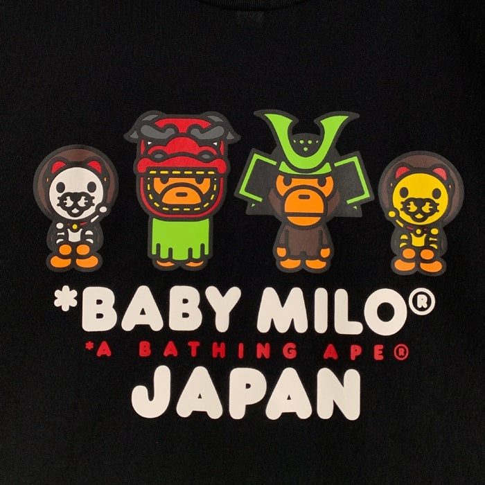 A BATHING APE アベイシングエイプ BABY MILO JAPAN TEE Tシャツ ブラック 002TEK221003F Size L 福生店