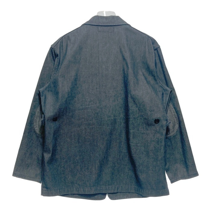 EVISU エヴィス Hidehiko Yamane デニム 3B テーラードジャケット インディゴ エルボーパッチ カモメピンズ 黒ペンキ Size 42 瑞穂店