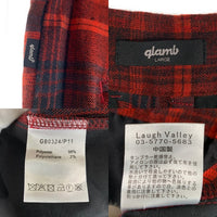 glamb グラム Check Baggy Cargo Pants チェックバギーカーゴパンツ レッド GB0324/P11 Size L 福生店