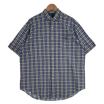 Ralph Lauren ラルフローレン BLAIRE ボタンダウン 半袖チェックシャツ ブルー Size M 福生店