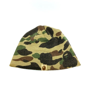 A BATHING APE アベイシングエイプ ビーニー カモ柄 迷彩 ニット帽 カーキ 瑞穂店