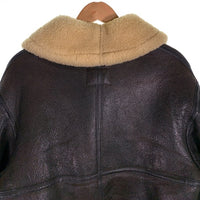 AVIREX アヴィレックス TYPE B-3 シープスキン 羊革 ムートン フライト ジャケット ブラウン 33H5595 USA製 Size 34 福生店