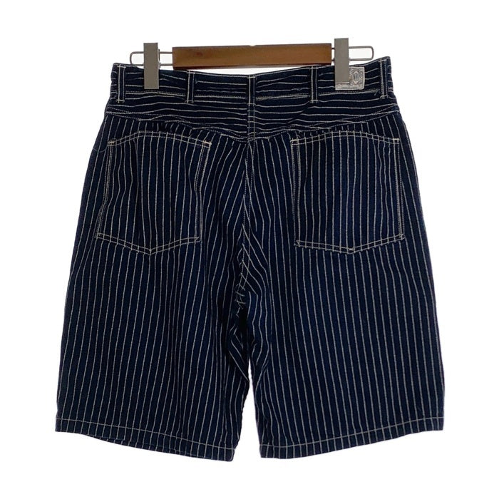 JOE McCOY ジョーマッコイ 8HOUR UNION ウォバッシュストライプ ワーク ショートパンツ ネイビー Size 32 福生店