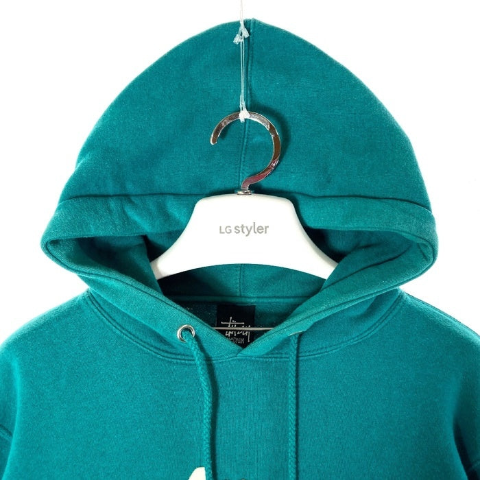 Stussy ステューシー USA製 ストックロゴワッペン プルオーバーパーカー ターコイズ sizeM 瑞穂店