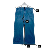 90's U.S.NAVY 米海軍 デニム セーラーパンツ フレア インディゴ 8405-01-074-4897 90年会計 Size 36R 瑞穂店