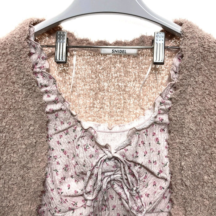 SNIDEL　スナイデル　フラッフィーボレロカーデ＆フリルキャミセット　ピンクsizeONE 瑞穂店