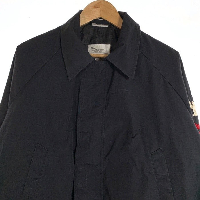 90's U.S.NAVY 米海軍 UTILITY JACKET ユーティリティジャケット ジップアップ ブラック 8415-01-425-0668 94年会計 Size M-XS 福生店