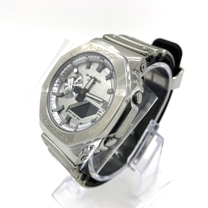 CASIO カシオ G-SHOCK デジアナ クォーツ腕時計 シルバーメタル GM-2100YM-8AJF 2025/1月購入品 福生店