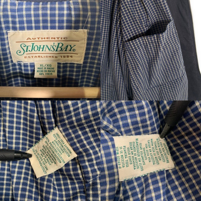 ST.JOHNS BAY セントジョンズベイ スウィングトップ コットン ジップアップジャケット ネイビー Size XL 福生店