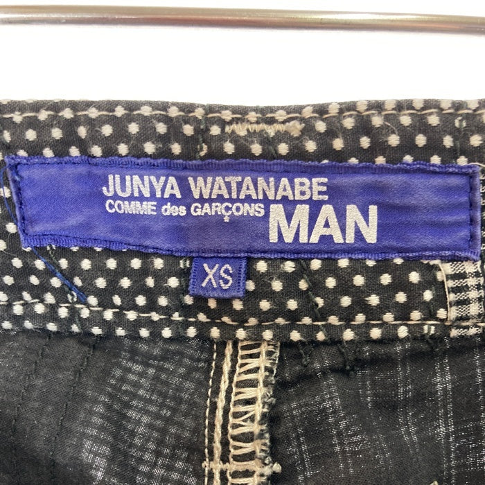 JUNYA WATANABE COMME des GARCONS MAN ジュンヤワタナベ コムデギャルソンマン WO-P044 綿多素材MIX パッチワークパンツ 7分丈 グレー sizeXS 瑞穂店