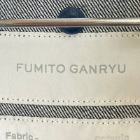 FUMITO GANRYU フミト ガンリュウ FU6-BL-01 21SS Detachable coller tacked denim jacket プリーツ デニムジャケット ※ファー欠品 インディゴ size2 瑞穂店