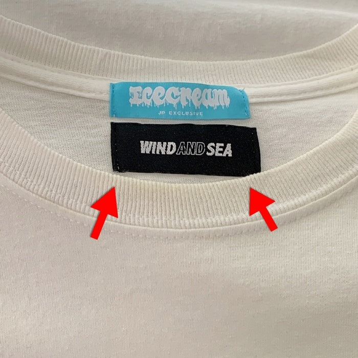ICE CREAM アイスクリーム WIND AND SEA ウィンダンシー プリントTシャツ ホワイト ICJP215ST019 Size M 福生店