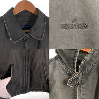 NAUTICA ノーティカ 24SS クラッシュドチノ ジップアップブルゾン ブラック 241-1538 Size L 福生店