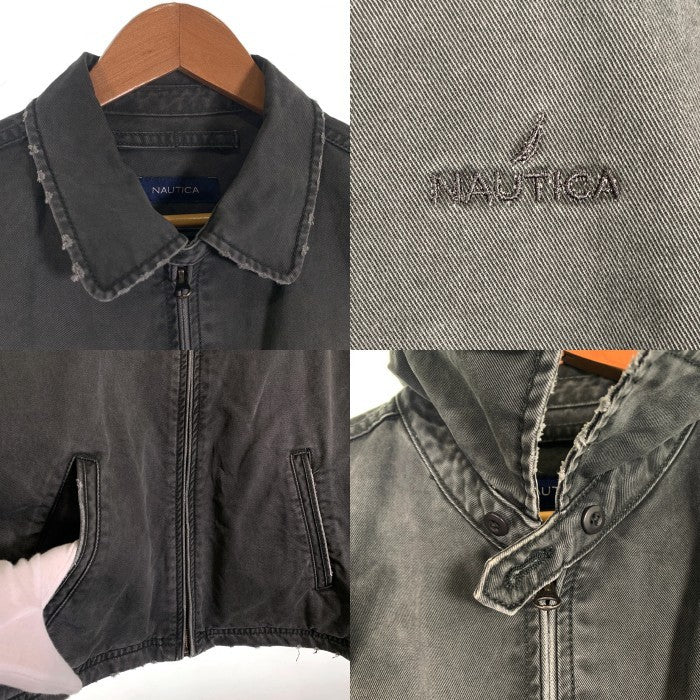 NAUTICA ノーティカ 24SS クラッシュドチノ ジップアップブルゾン ブラック 241-1538 Size L 福生店