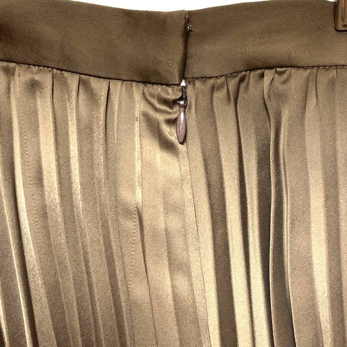 Ray BEAMS レイビームス 63-27-0320-690 アシンメトリープリーツスカート カーキ sizeO 瑞穂店