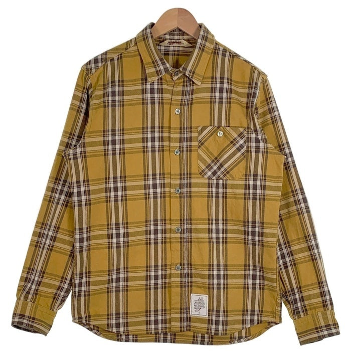 SOFT MACHINE ソフトマシーン チェック柄 長袖 シャツ イエロー SIze L 福生店
