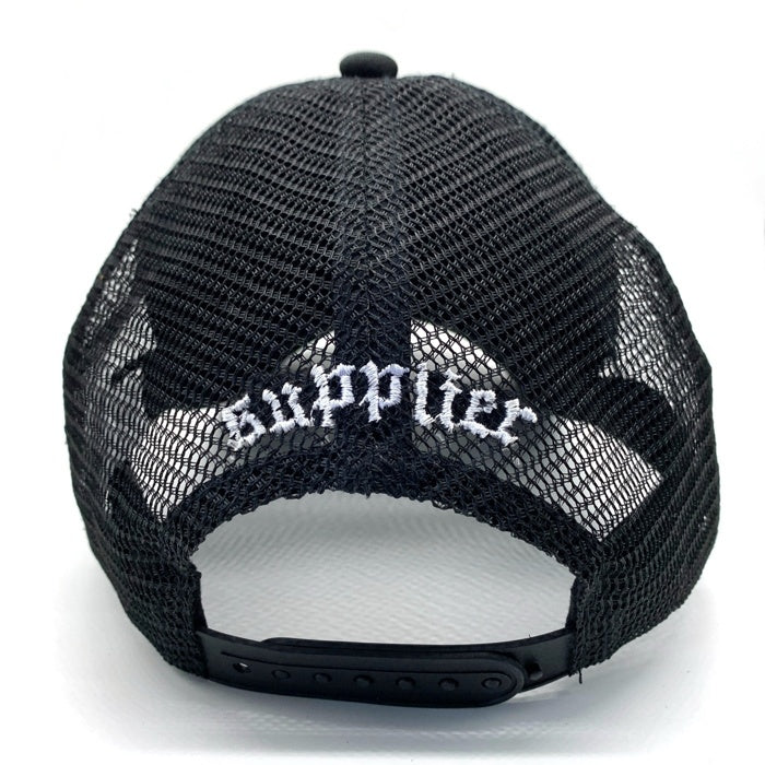 SUPPLIER サプライヤー クロスパッチ メッシュキャップ スナップバック ブラック 福生店