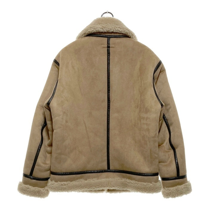 HIDE AND SEEK ハイドアンドシーク B-3 JACKET フェイクムートン フライトジャケット ベージュ HJ-110122 Size M 瑞穂店