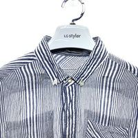 UNDERCOVERISM アンダーカバー パッチワーク ストライプ リネンシャツ ホワイト size3 瑞穂店