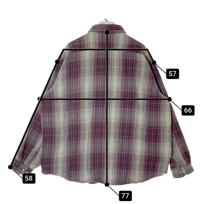 Carhartt カーハート ヘビーネルシャツ グレー×ボルドー size- 瑞穂店