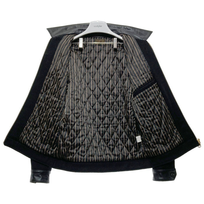 T.F.O.A クローズ 武装戦線 ウール レザー スポーツジャケット ブラック Size L 瑞穂店