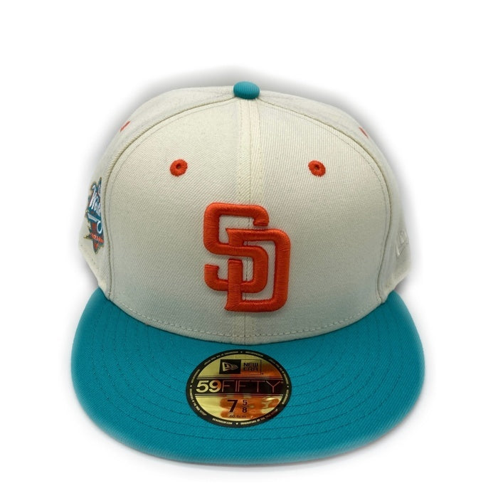 NEW ERA ニューエラ THE CAP 59FIFTY SAN DIEGO PADRES Miami drive pack ベースボールキャップ アイボリー×エメラルドグリーン size60.6 瑞穂店