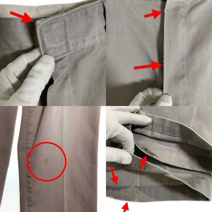 90`s DICKIES ディッキーズ 874 ワークパンツ シルバー USA製 Size ウエスト約84cm 福生店