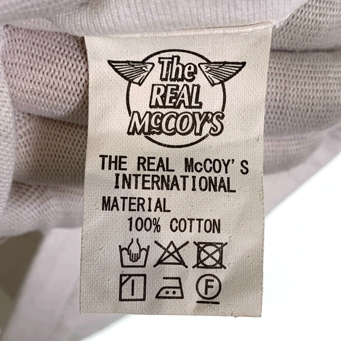 THE REAL McCOY'S リアルマッコイズ U.S.AIR FORCE プリント リンガーTシャツ ホワイト ブルー Size M 福生店