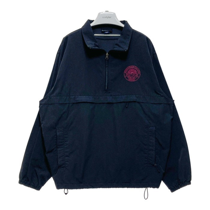 LANDS’ END ランズエンド ナイロン アノラック プルオーバージャケット ブラック カレッジ刺繡 Size L 瑞穂店