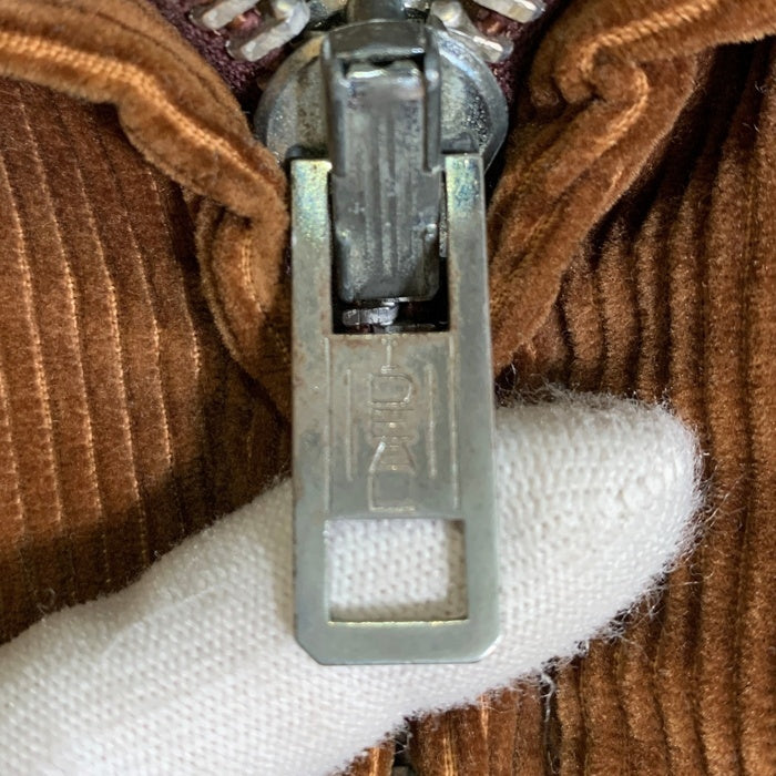 70's WEATHERCASTER ウェザーキャスター ジップアップコーデュロイジャケット 襟ボア リブ ブラウン USA製 Size 38 福生店