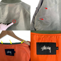 STUSSY ステューシー FRAGMENT DESIGN フラグメント デザイン 35TH 15AW MA-1 SF BOMBER JACKET ボンバージャケット オリーブ Size XL 福生店