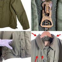 60's-80's U.S NAVY 米海軍 デッキジャケット ステンシル オリーブ Size L相当 福生店