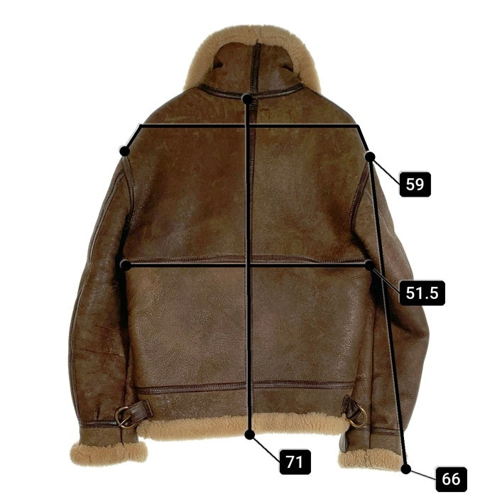 U.S. ARMY US SHEEPSKIN INTERNATIONAL ユーエス シープスキン インターナショナル AIR FORCE 米空軍 B3 Flight Jacket フライトジャケット ブラウン DWG 66M2122 / CONTRACT 6331 USA製 Size S 福生店