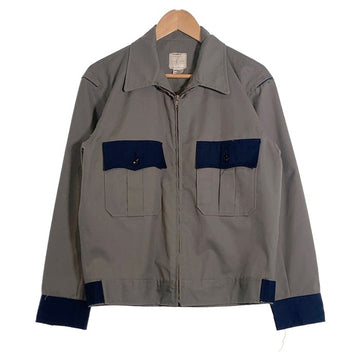 60-70's 2トーン ワークジャケット ジップアップ グレー ネイビー コットン ポリエステル TALON Size 40 福生店